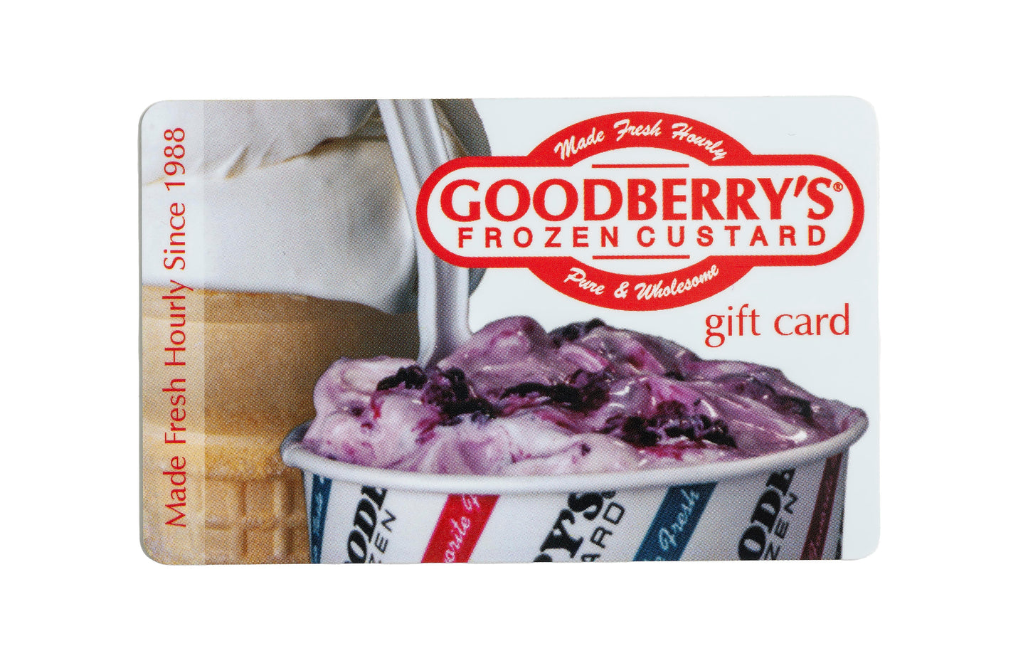 A Goodberry's Frozen Custard Gift Card